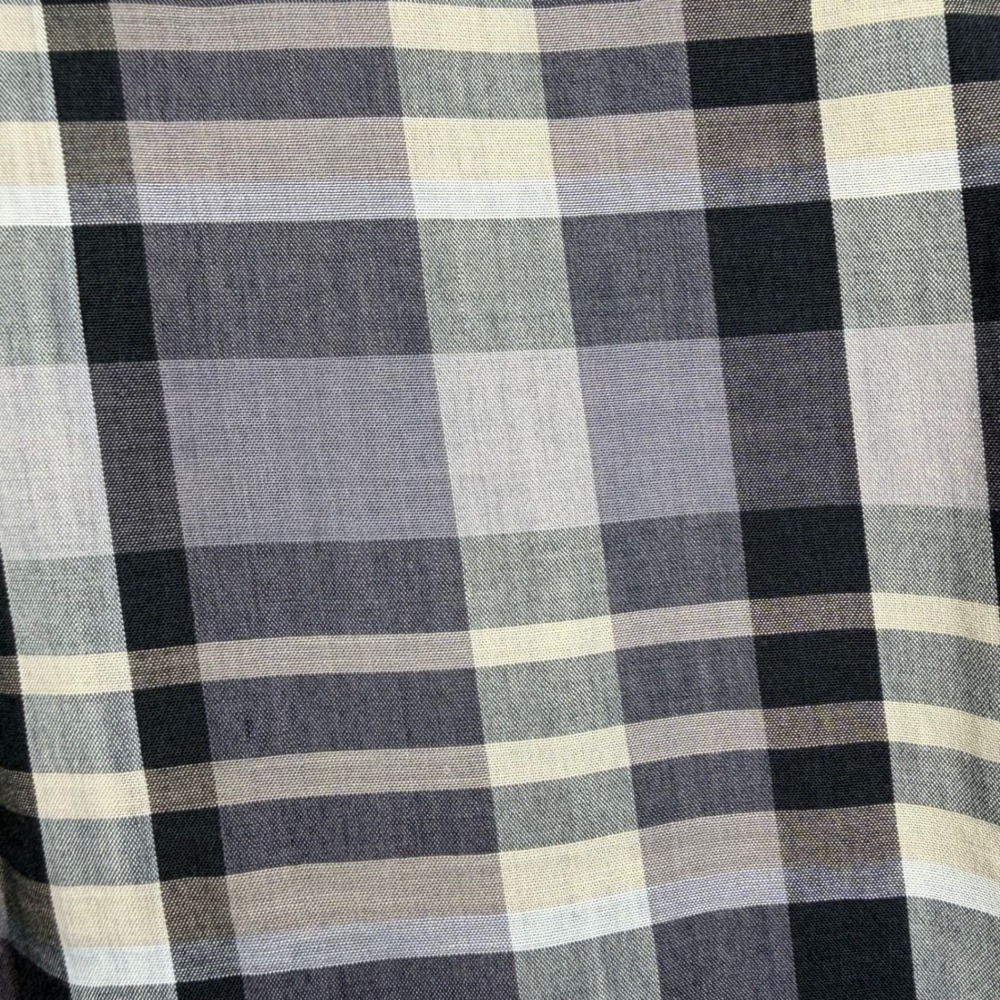 BD Baggies Mens Chatham Cloth Plaid Button Down Shirt Grey Black Tan Large - Picture 15 of 16